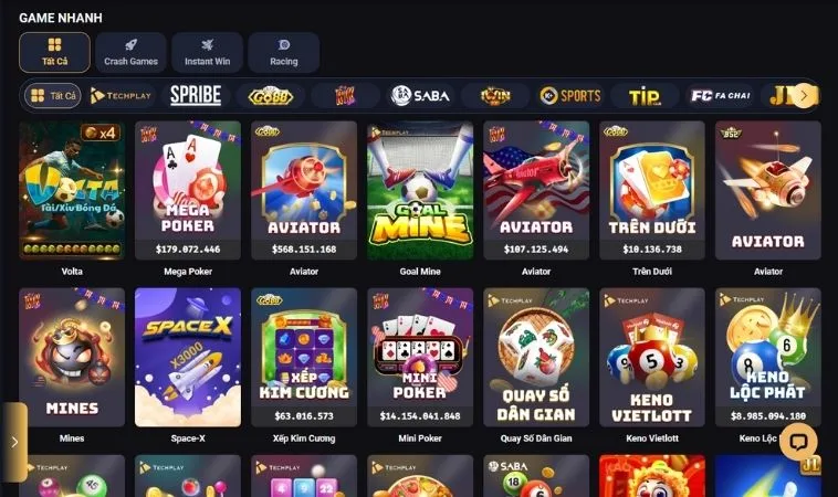 Đa dạng các thể loại game nhanh để trải nghiệm tại nhà cái ALO88