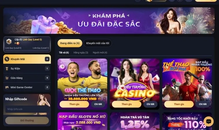 Đa dạng các chương trình khuyến mãi Alo88