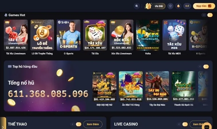 Đa dạng các thể loại game để trải nghiệm tại nhà cái ALO88